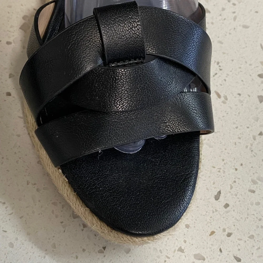 NWT Market & Spruce Black Wedge Sandals